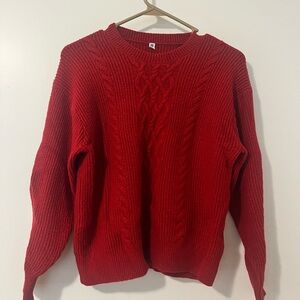 Uniqlo Red Crewneck Sweater